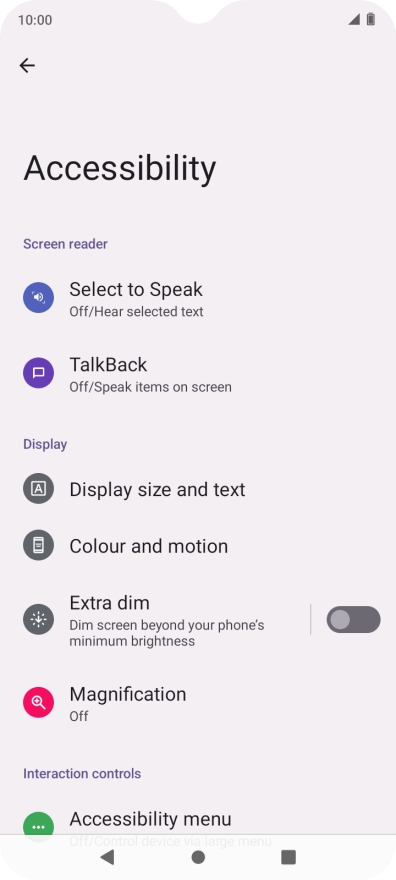 Press the required category below 