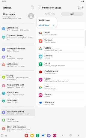 Press the required setting. Press the required setting.