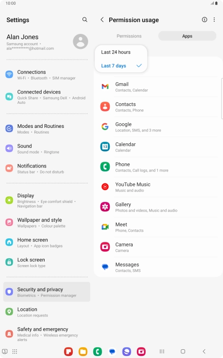Press the required setting. Press the required setting.