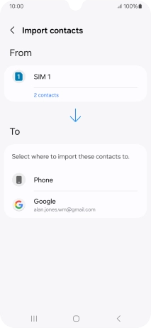 Press the required Google account.