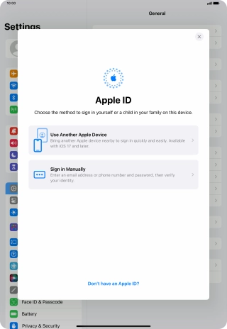 Press Sign in Manually.