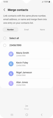 Press the field next to the required number. Press the field next to the required number.