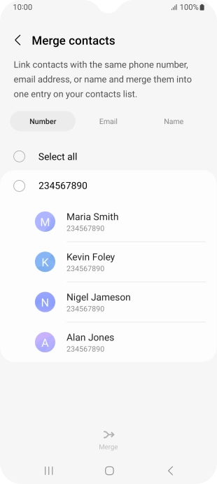Press the field next to the required number. Press the field next to the required number.