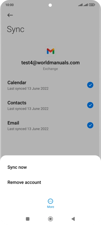 Press Remove account.