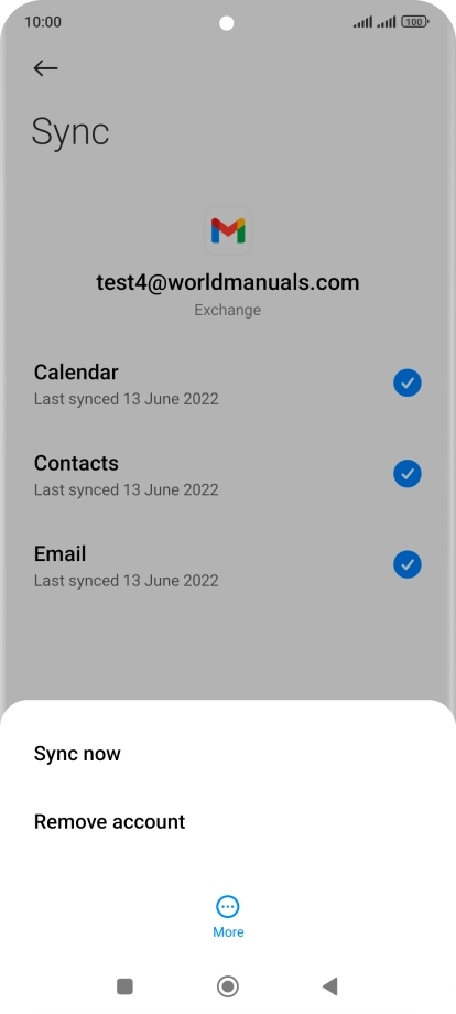 Press Remove account.