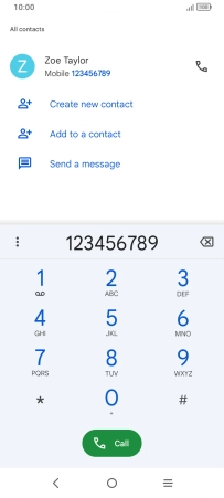 Key in the required number and press Call.