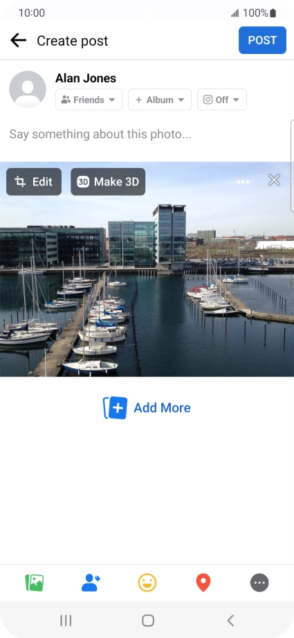 Press the text input field and key in the required text.