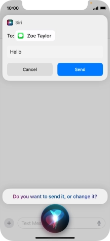 If an application is open on your phone, such as a Messages, you can also use the functions available here, e.g.: REPLY [text].