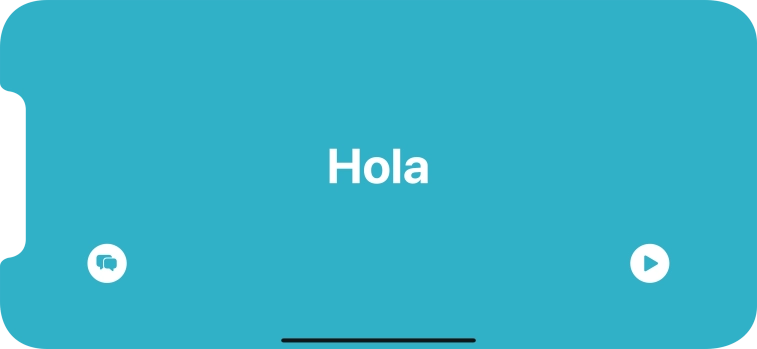 Press the split view icon to go back to display of both languages.