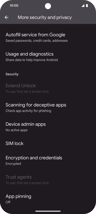 Press SIM lock.