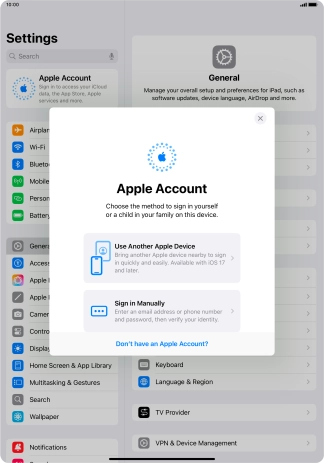 Press Sign in Manually.