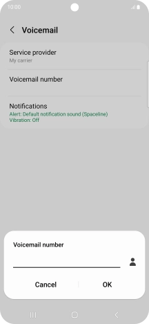 Key in +447836121121 and press OK.