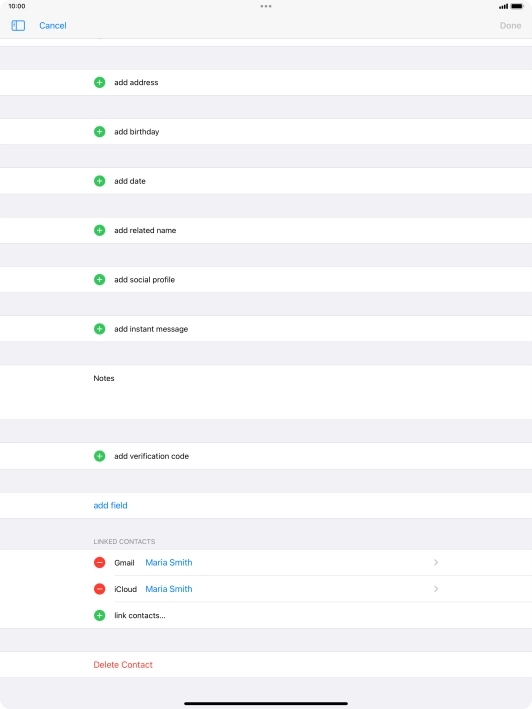 Press link contacts....