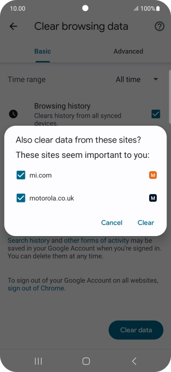 Press Clear. Press Clear.