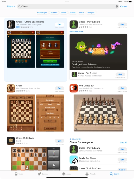 Press the required app.