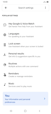 Press Hey Google & Voice Match.