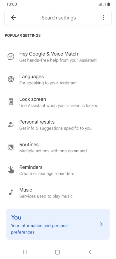 Press Hey Google & Voice Match.