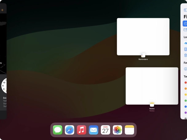 Press the required application.