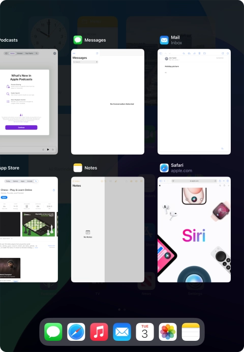 Slide upwards on the required application to end it.