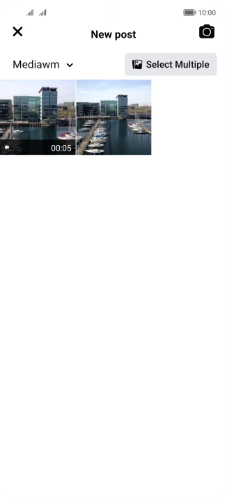 Press the required picture or video clip.