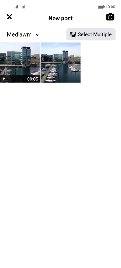 Press the required picture or video clip.