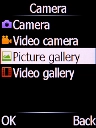 To select a picture, select Picture gallery and press the Left selection key.