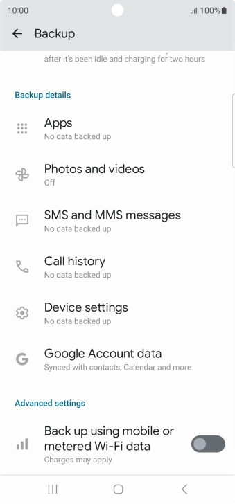 Press the indicator next to 