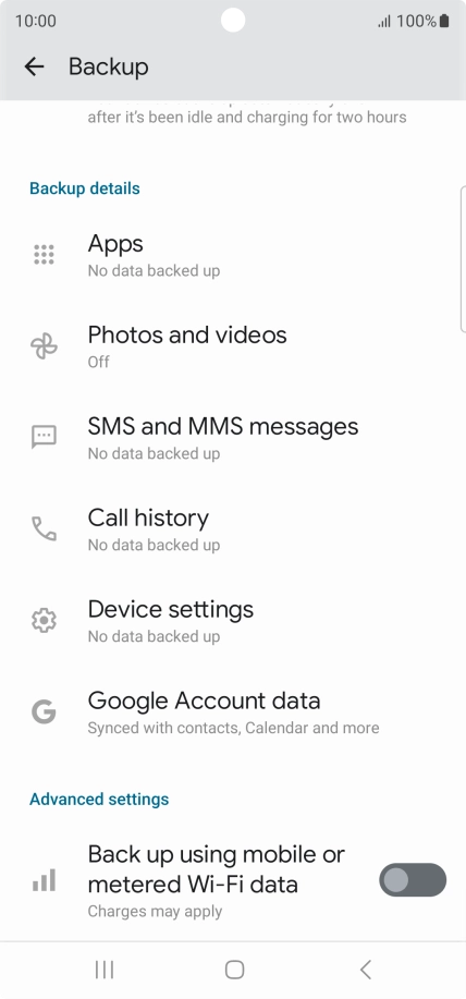 Press the indicator next to 