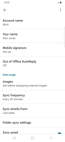 Press Account name and key in the required name.