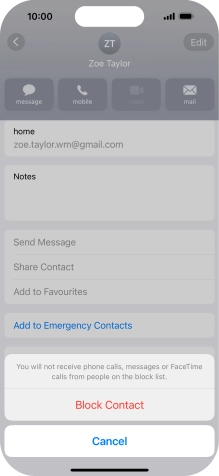 Press Block Contact.