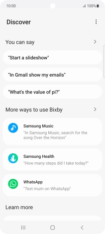 Press the menu icon.