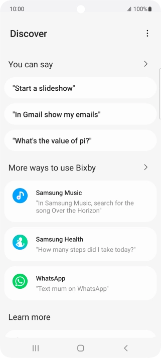 Press the menu icon.