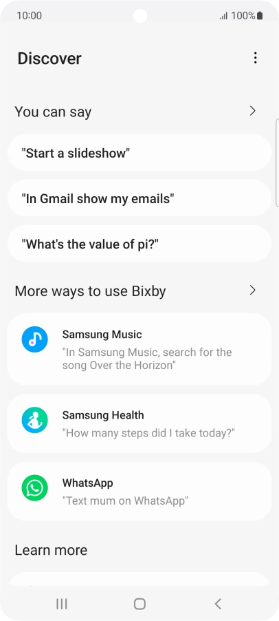 Press the menu icon.