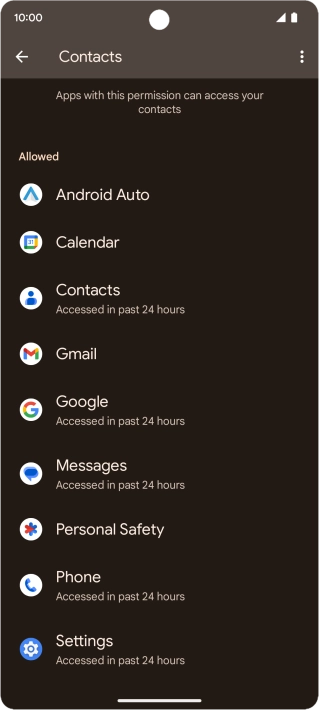 Press the required app.