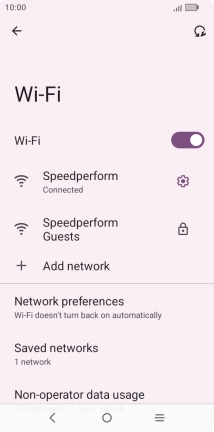 Press the settings icon next to the Wi-Fi network you're connected to.