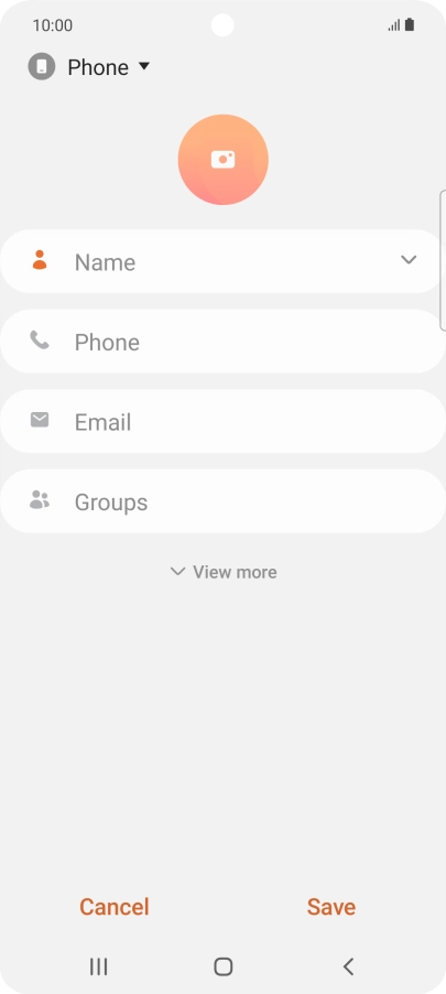 Press the address book drop down list.