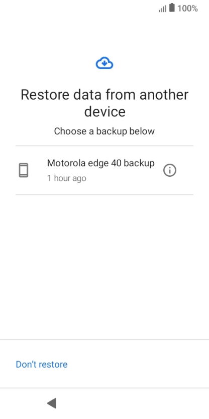 Press the required backup and your phone restores the content of the selected backup. Subsequently, follow the instructions on the screen to set up your phone and prepare it for use.
