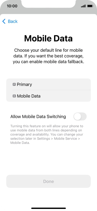 Press the required price plan.