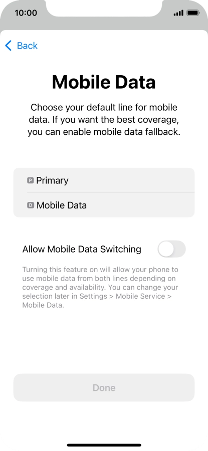 Press the required price plan.