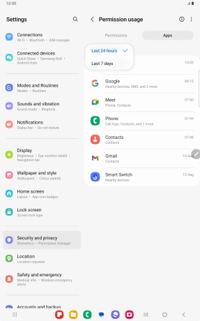 Press the required setting. Press the required setting.