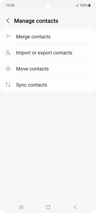 Press Import or export contacts.