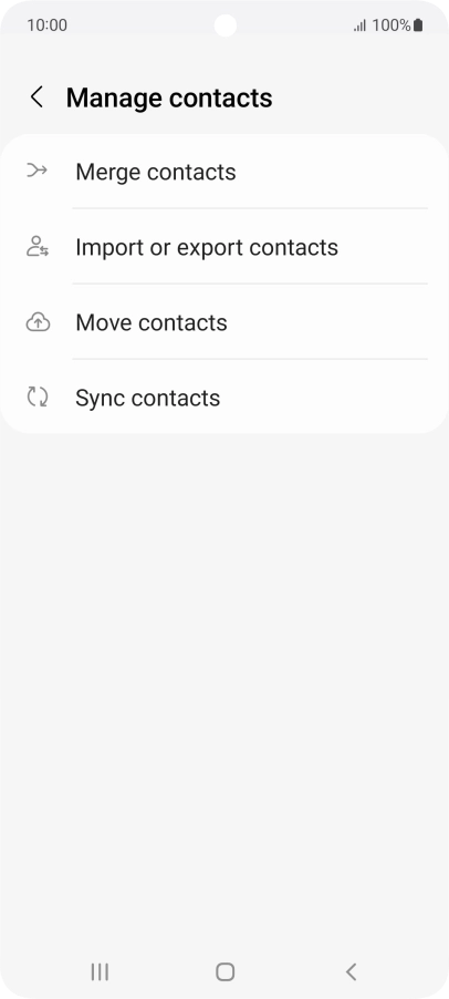Press Import or export contacts.