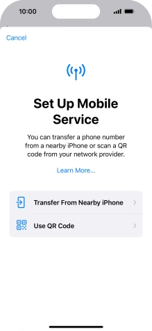 Press Use QR Code. Press Use QR Code.