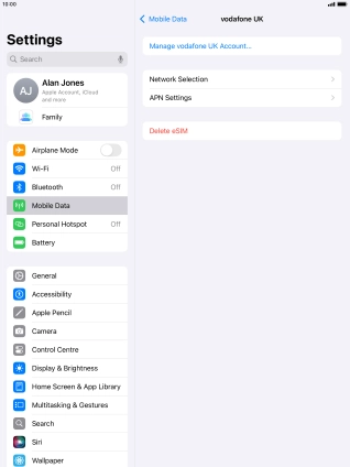Press Delete eSIM. Press Delete eSIM.