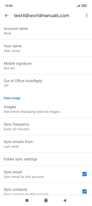Press Account name and key in the required name.