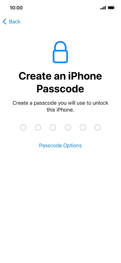 Press Passcode Options. Press Passcode Options.