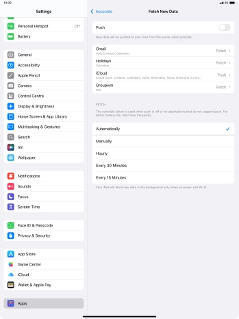 If you turn off the function, press the required setting.