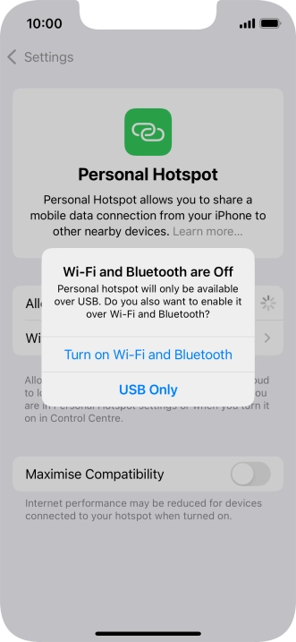 If Wi-Fi is turned off, press Turn on Wi-Fi and Bluetooth.