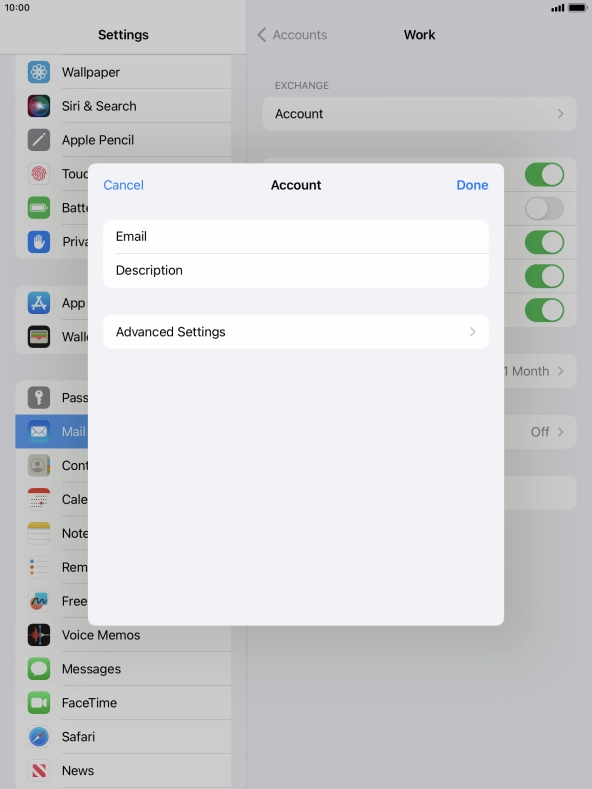 Press Advanced Settings. Press Advanced Settings.