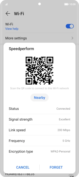 Place the QR code inside the camera frame on the other device to scan the code.